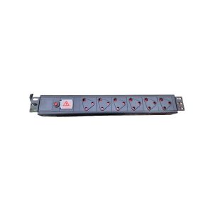 Zone Enclosures 6-Way 2M Hard Wire Lead Metal Black PDU